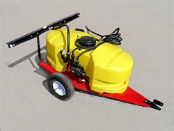 AG South Gold Scorpion Series Tow Behind 15 Gallon Sprayer SC15-TRLNS with 2 Nozzle Boom & Trailer